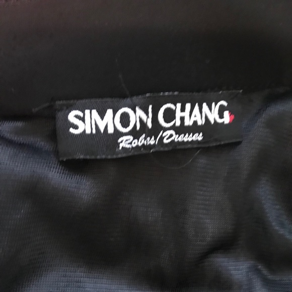 Simon Chang Women’s Maxi Dress White Black Zebra - Picture 5 of 5